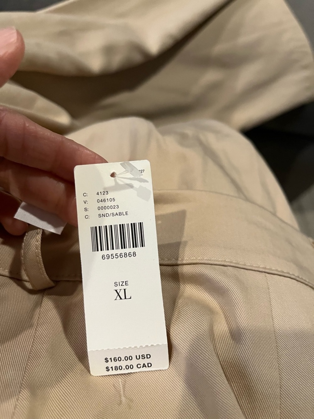 AMADI BY ANTHROPOLOGIE Beige High-Waist Pleated Trousers Size: XL NWT - Picture 11 of 12